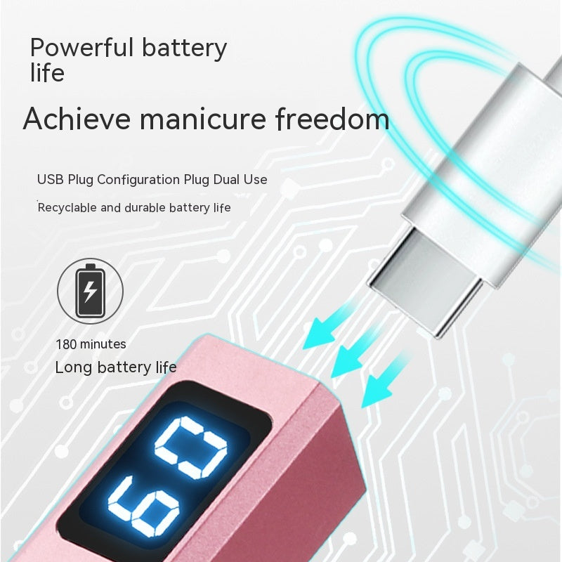Portable Nail Lamp with Screen Display - Small Handheld Phototherapy Device