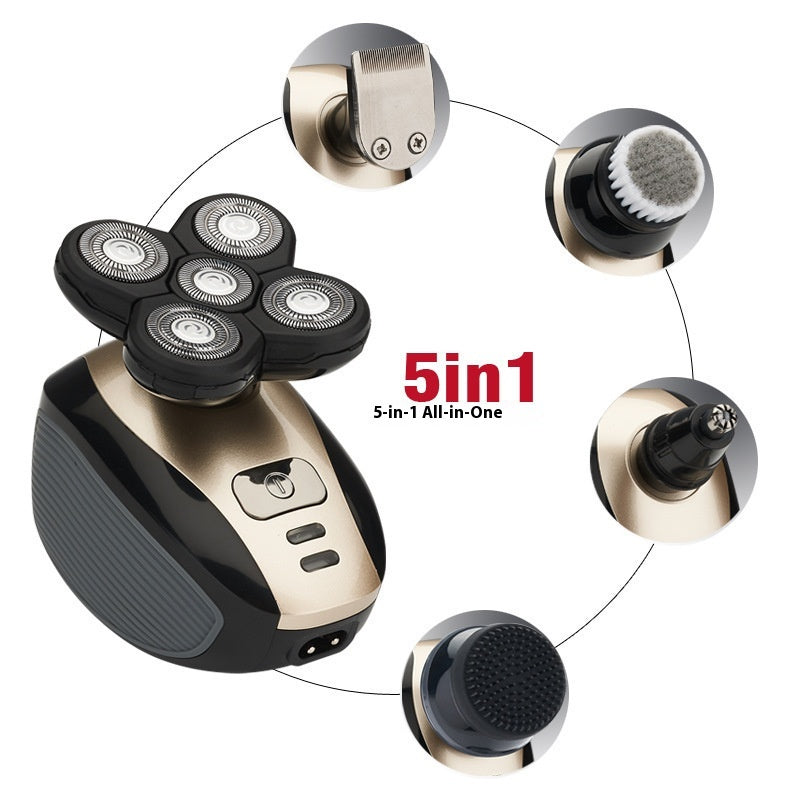 5-in-1 Electric Shaver for Men, 4D Floating Head, Rechargeable