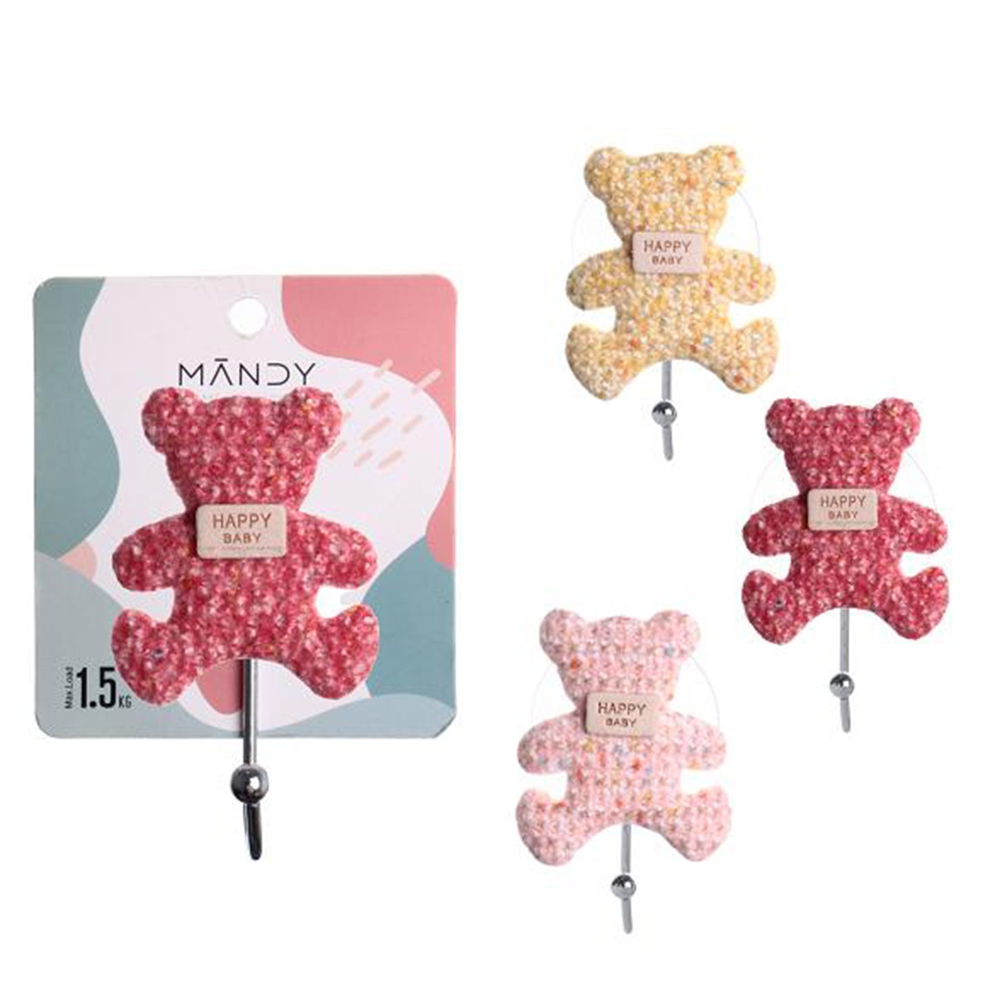 Bear Suction Cup Hook - Single Random Color