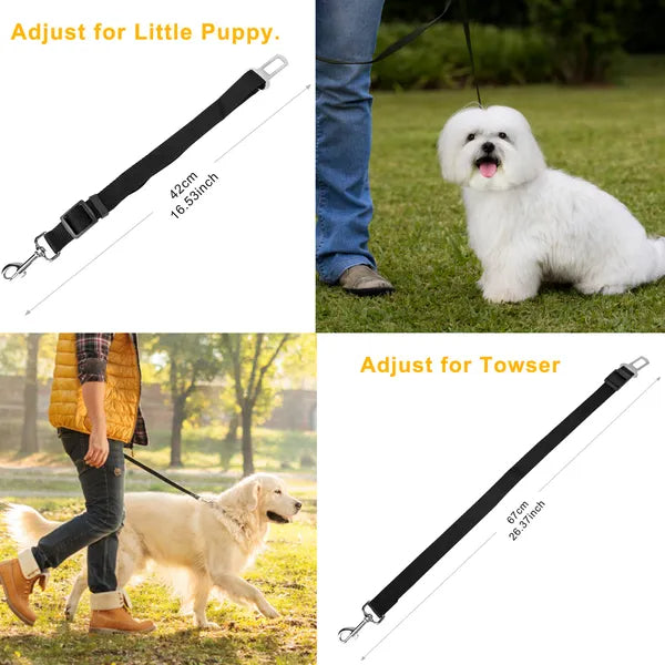 Adjustable Pet Dog Seat Belt Leash - Car Safety Harness for Cats & Dogs