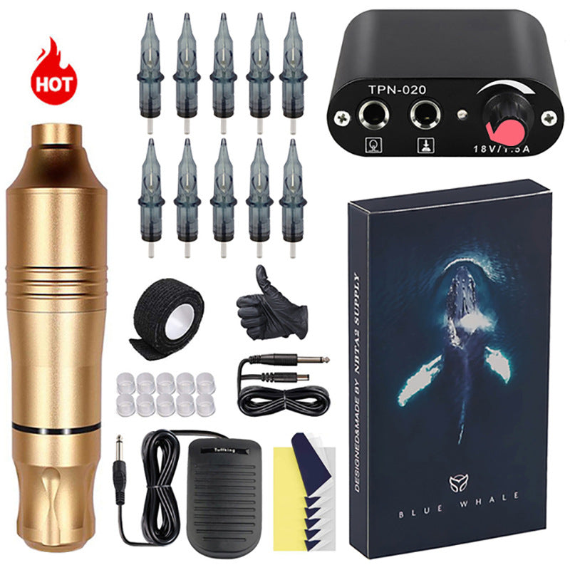 Mini Tattoo Pen Machine Kit with Power Supply