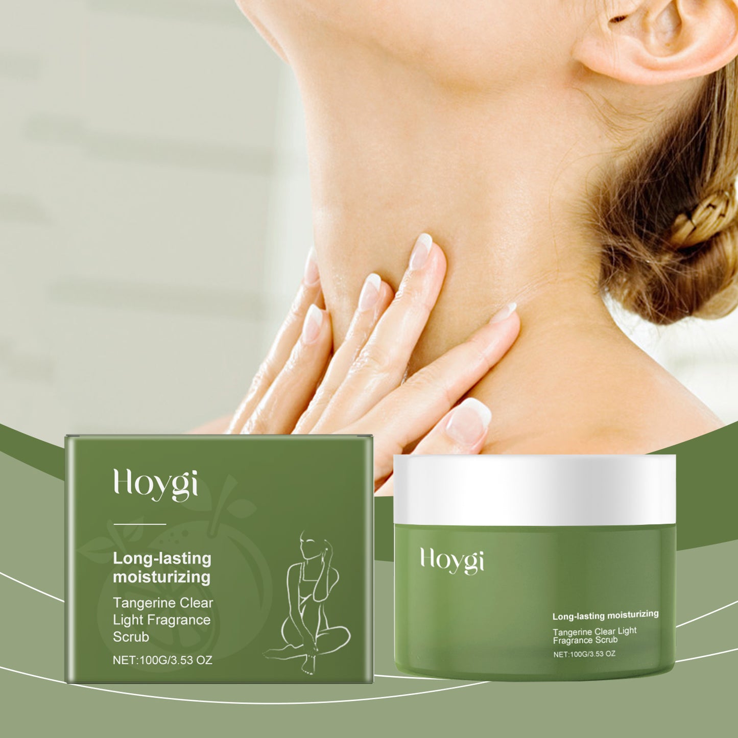 Green Orange Facial Scrub - Moisturizing Citrus Exfoliating Skin Care 100g