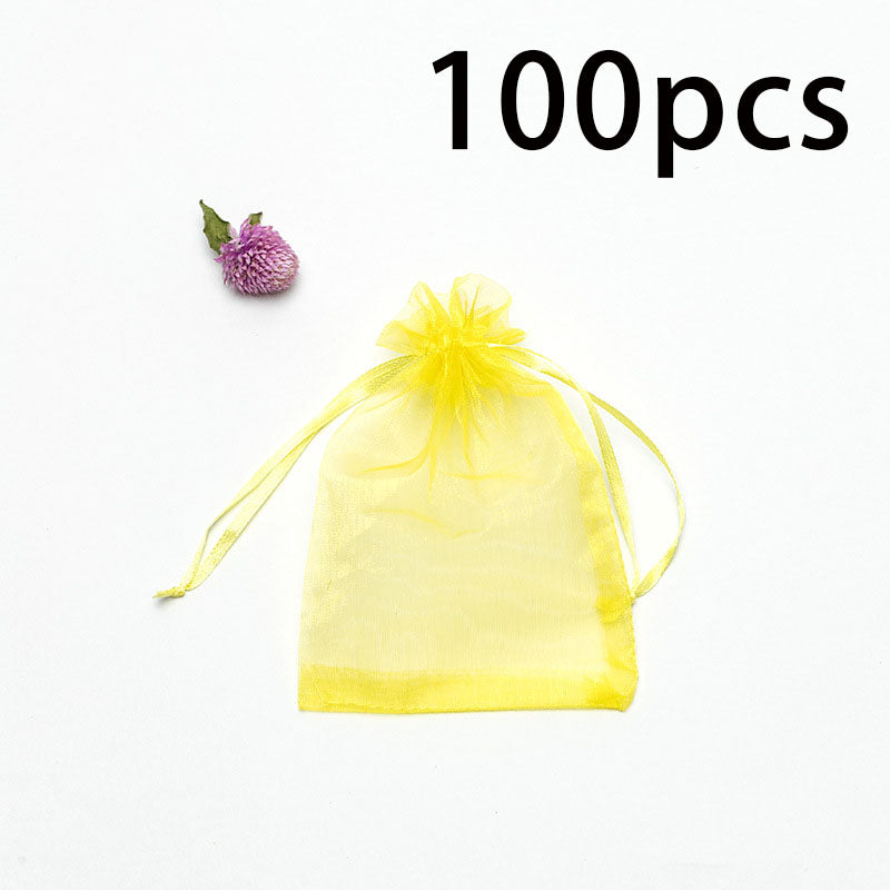 Jewelry Gift Bags 100PCS Drawstring Mesh Bags for Packaging and Storage