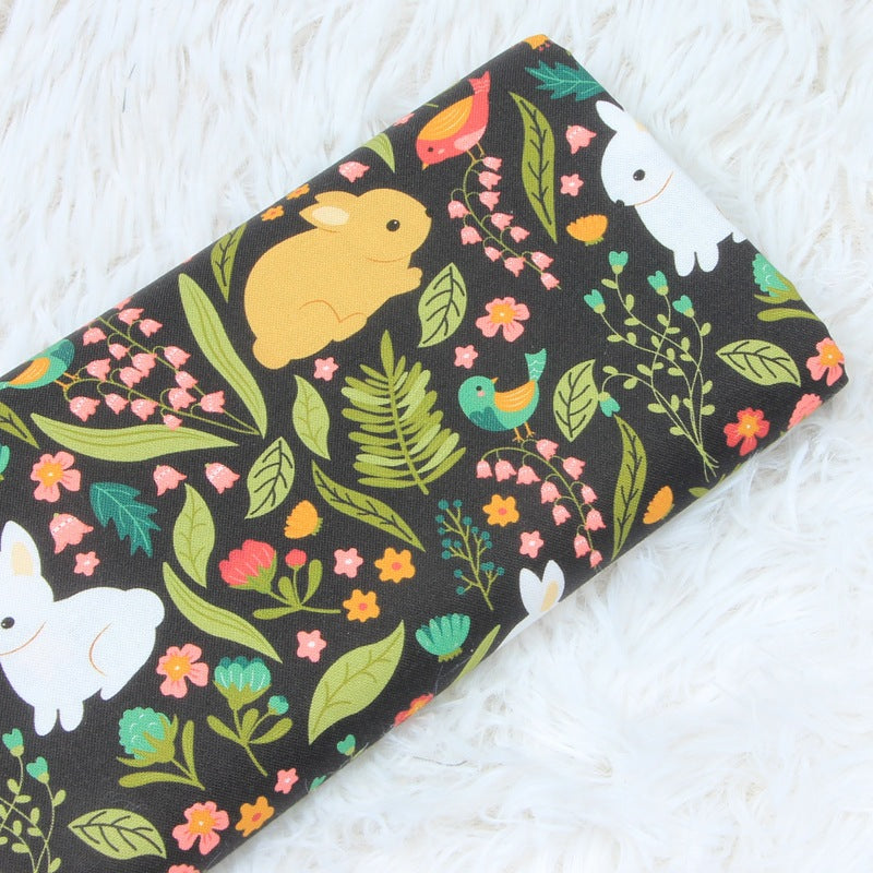 Nordic Style Small Animal Print Cotton Fabric for DIY Clothing & Crafts
