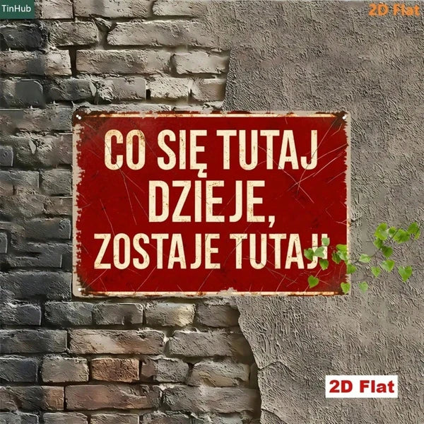 Metal Tin Wall Decoration - 20 cm x 20 cm