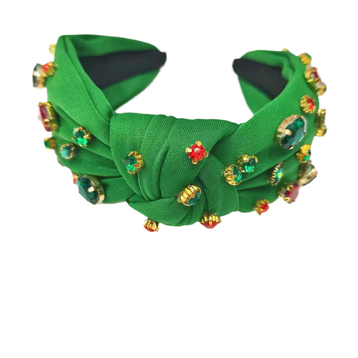 Christmas Rhinestone Headband with Knot Center