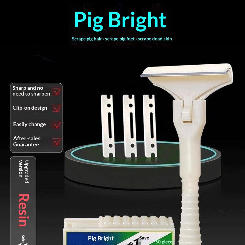 Hair Removal Blade Set with Stainless Steel Scraper - Long-lasting & Reusable