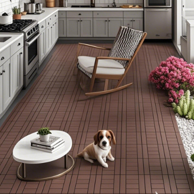 Interlocking Deck Tiles 44 Pack Waterproof Outdoor Patio Flooring 12x12 Square
