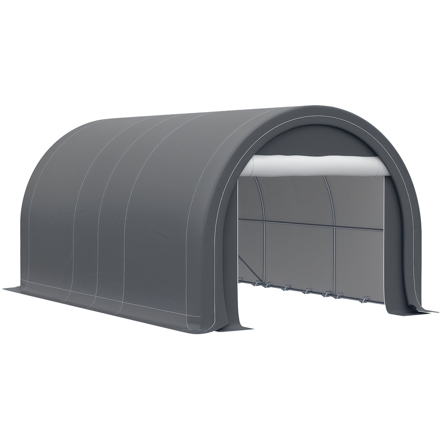 Heavy Duty Portable Carport Canopy - 10 x 16 ft, Gray