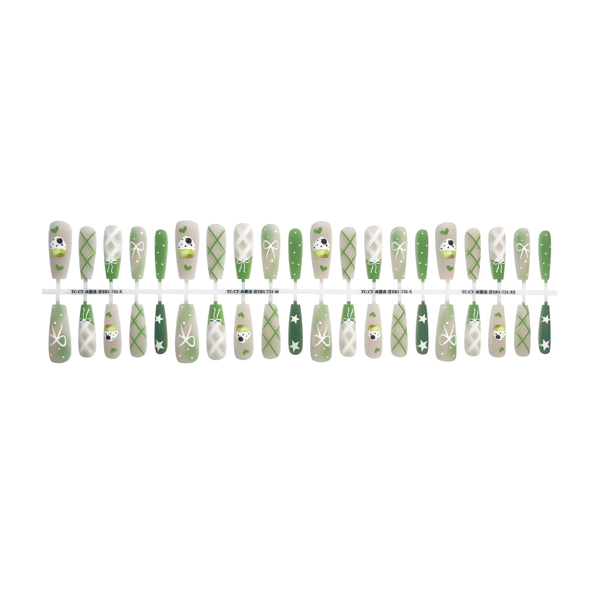 Summer Nail Stickers Set with Glossy and Frosted Sealing Layers - Cool Ice Cream Design