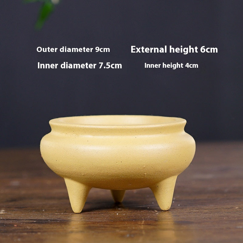Breathable Ceramic Flower Pot for Home Garden Office Balcony - Multiple Colors