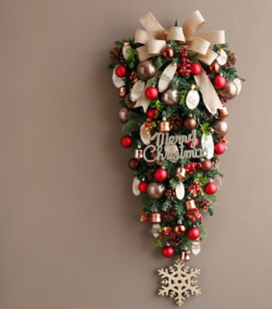 Christmas Wreath Door Wall Hanging Decoration for Festive Home Decor