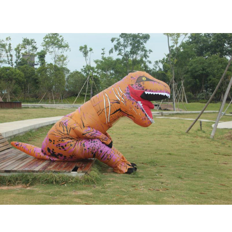 Inflatable Dinosaur Suit for Stage & Party Performance - Adult Yellow