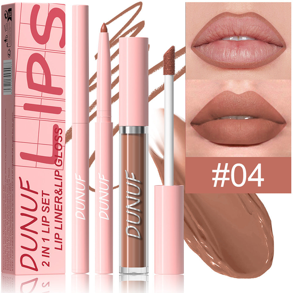 Velvet Matte Lip Glaze Set - Long-lasting, Highly Pigmented Lipstick for Natural Nude Look