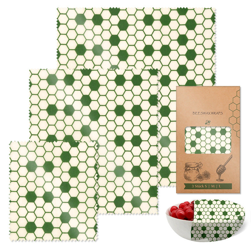 Beeswax Food Wraps Reusable Preservative Cloths Eco-Friendly Food Storage