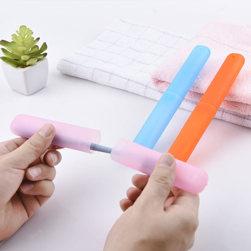 Cartoon Toothbrush Travel Case - Portable Bathroom Storage Box