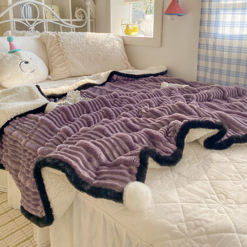 Multi-Size Soft Polar Fleece Blanket for All Seasons - Home Bedding