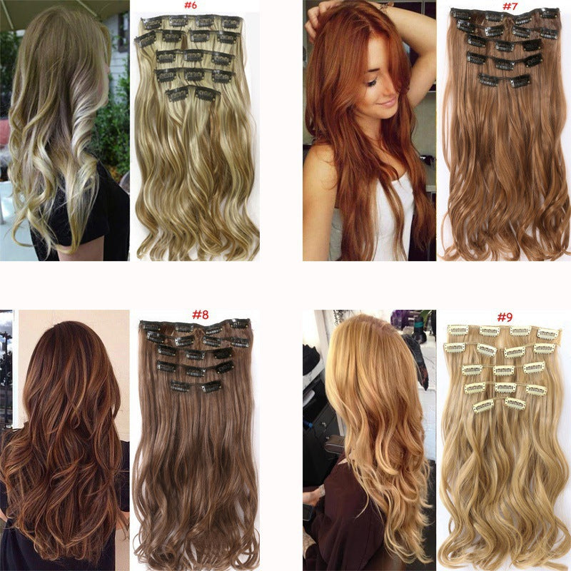 Clip-In Hair Extensions Set - Straight, Multiple Styles