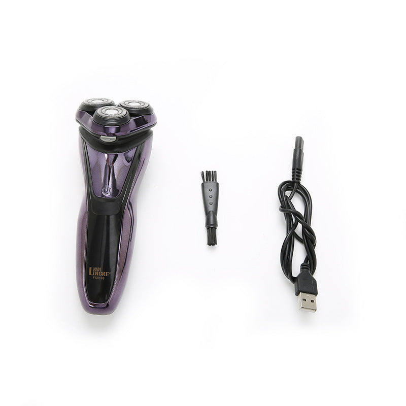 Electric Men's Shaver USB Rechargeable - Purple