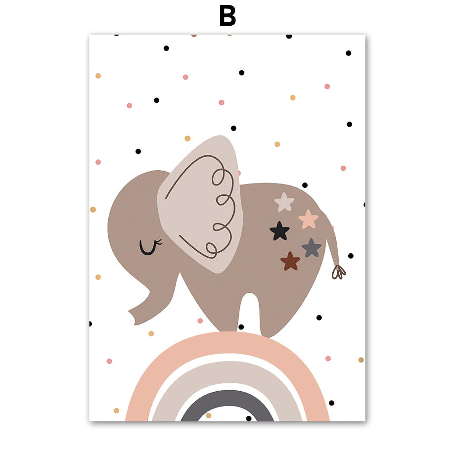 Children's Room Decor Cartoon Poster and Canvas Wall Art