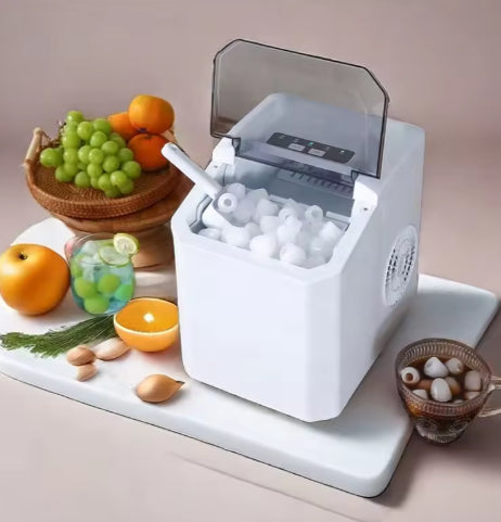 Portable Electric Ice Maker with Bullet-Shaped Ice 12kg/24H Compact Home Appliance
