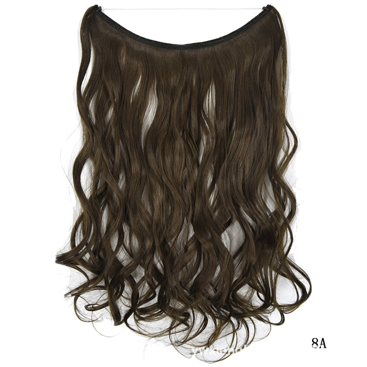 Seamless Hair Extension Wig Set for Women - High-Temperature Fiber, Multiple Colors