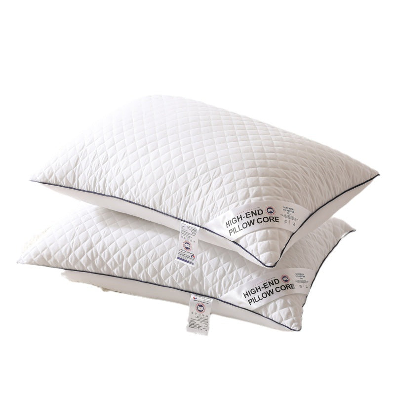 Adult Feather Velvet Pillow - White & Gray Single Pack Home Bedding