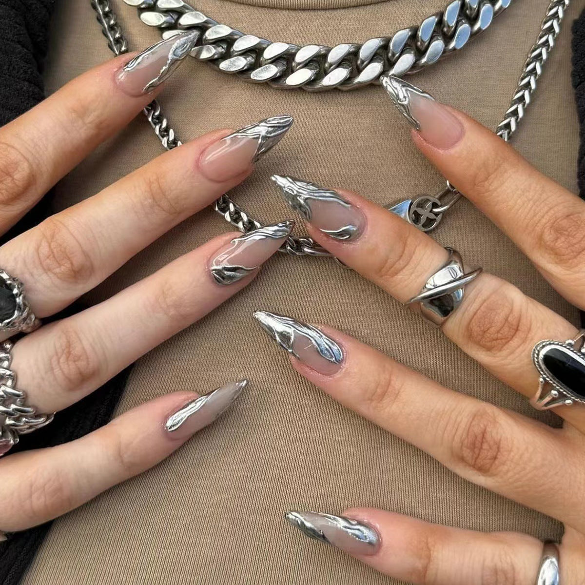 3D Rhinestone Fake Nails Set - Multiple Colors for Nail Art & Manicure