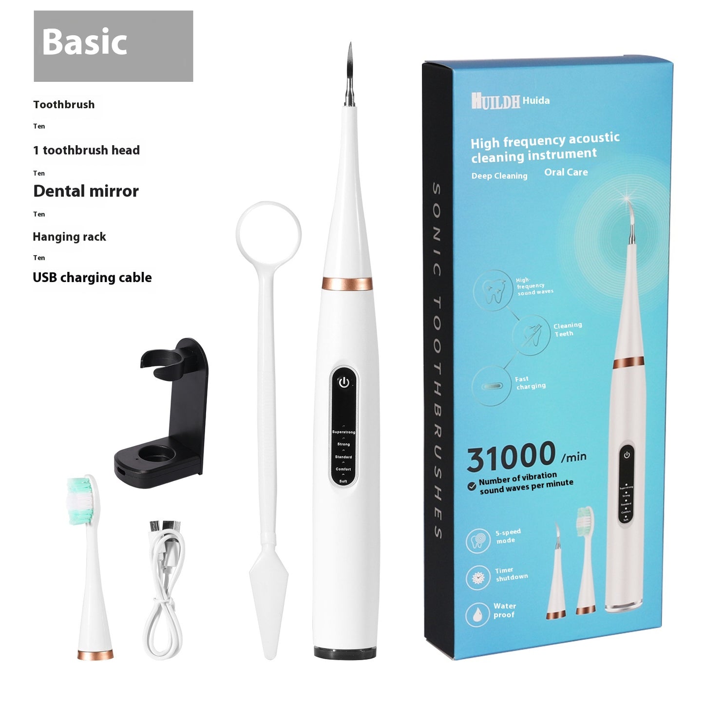 Electric Toothbrush Cleaner and Oral Care Device - Multiple Colors