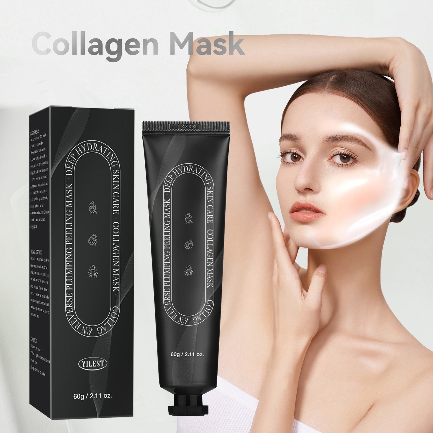 Collagen Facial Mask Exfoliating Skin Care - 60g Moisturizing Mask for Ladies