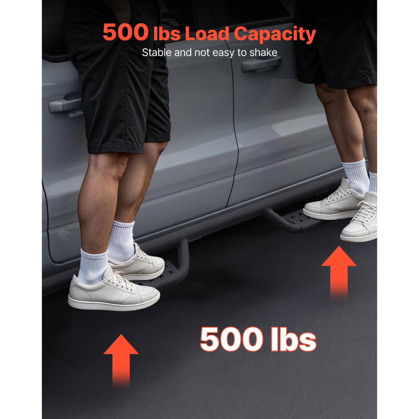 Running Boards Side Steps for Toyota Tacoma 2024-2025 Black Steel Nerf Bars 4 Inch Wide Non-Slip Surface