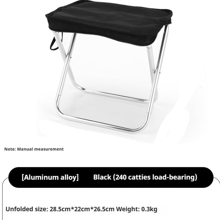 Foldable High-Speed Rail Queuing Barrier - Portable Aluminum Alloy Folding Stool