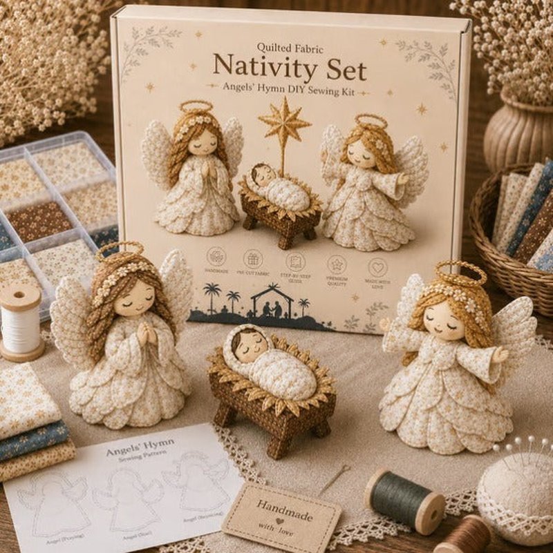 DIY Patchwork Nativity Scene Sewing Kit - Creative Holiday Craft Gift