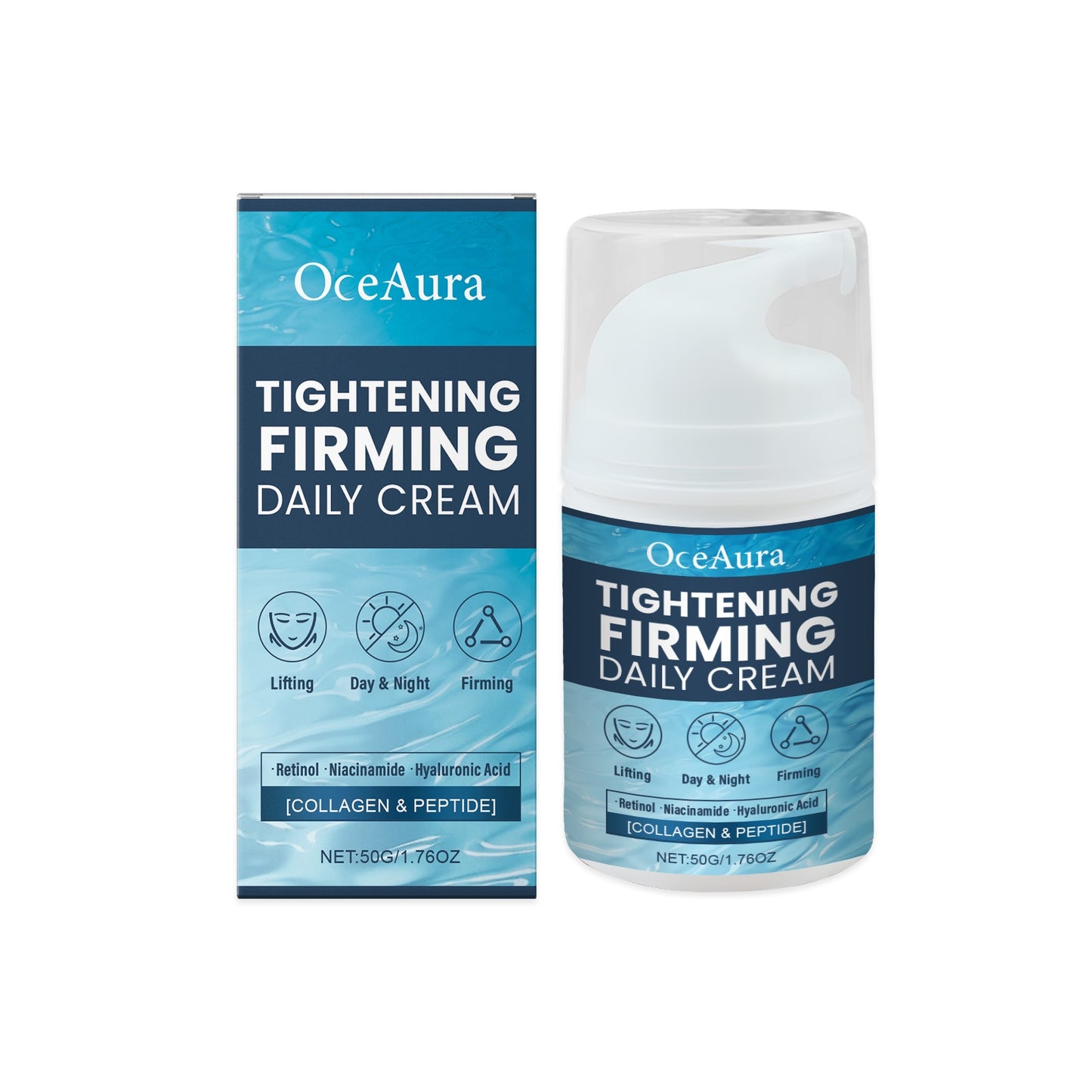 Nourishing Firming Lifting Cream for Skin - Collagen & Hyaluronic Acid 50g
