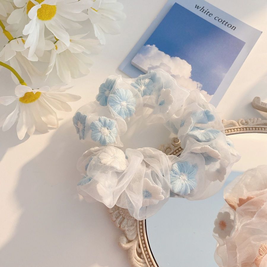 Korean Fruit Pig Large Intestine Hair Ring Organza Hair Accessory for Women