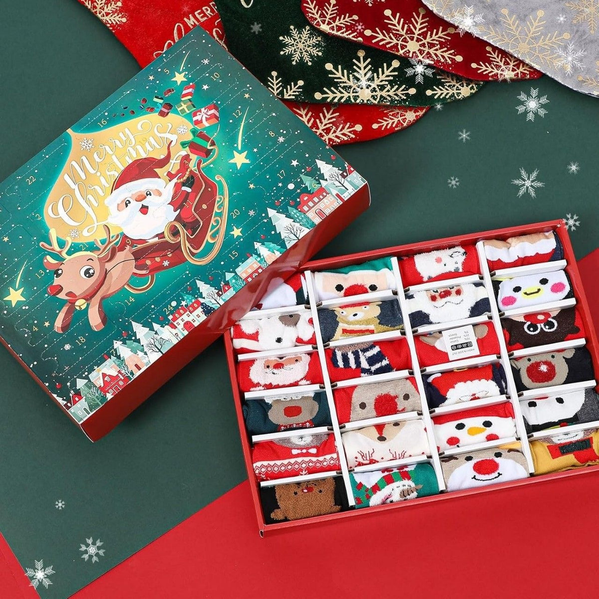 Mini Christmas Socks Blind Box Decorations - Festive Holiday Party Supplies