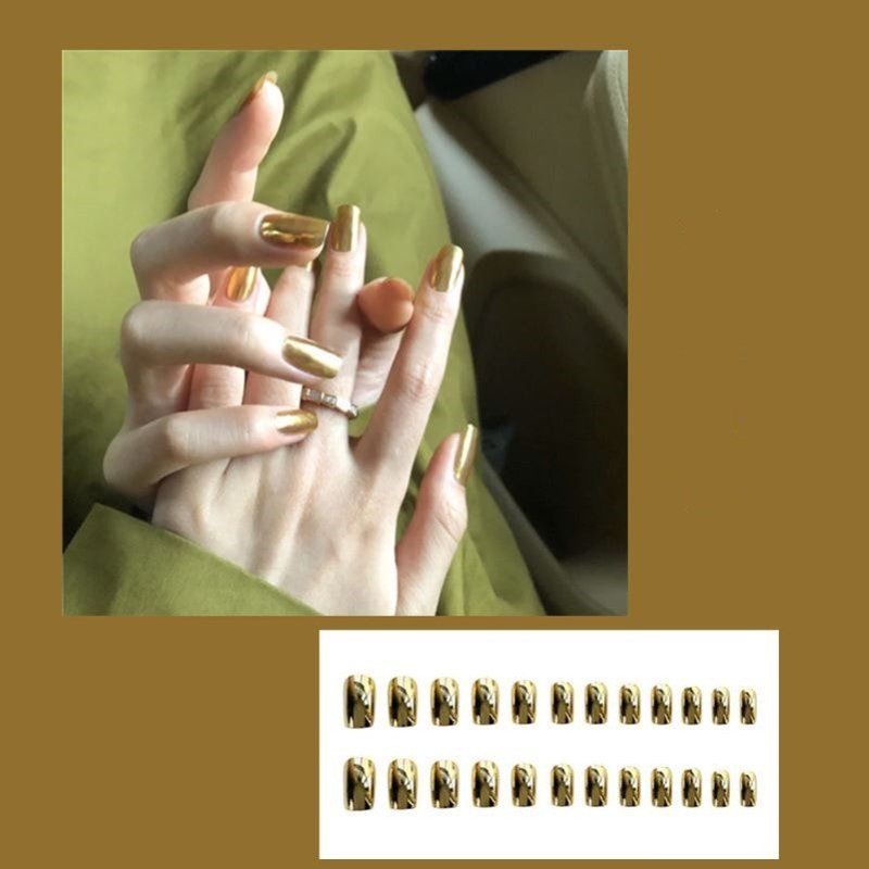 24-Piece False Nails Set - Multiple Colors