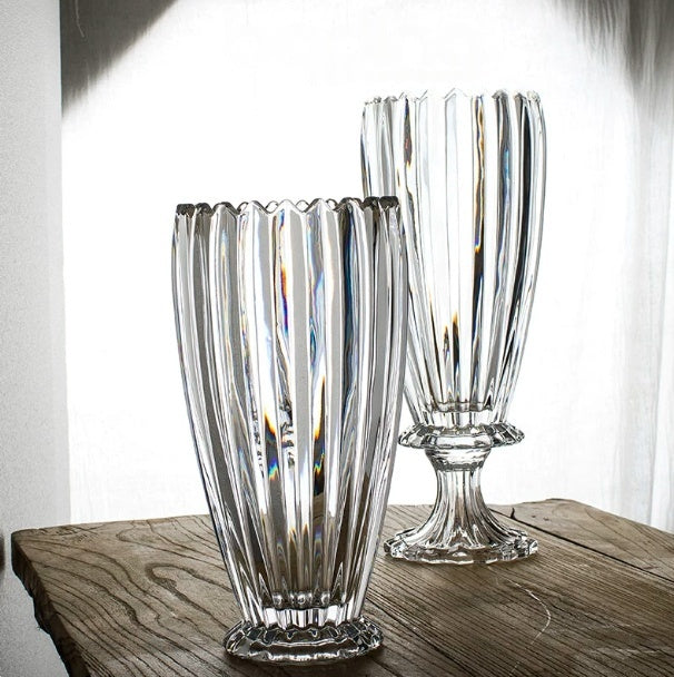 Crystal Glass Vase for Flower Arrangements - Multiple Sizes