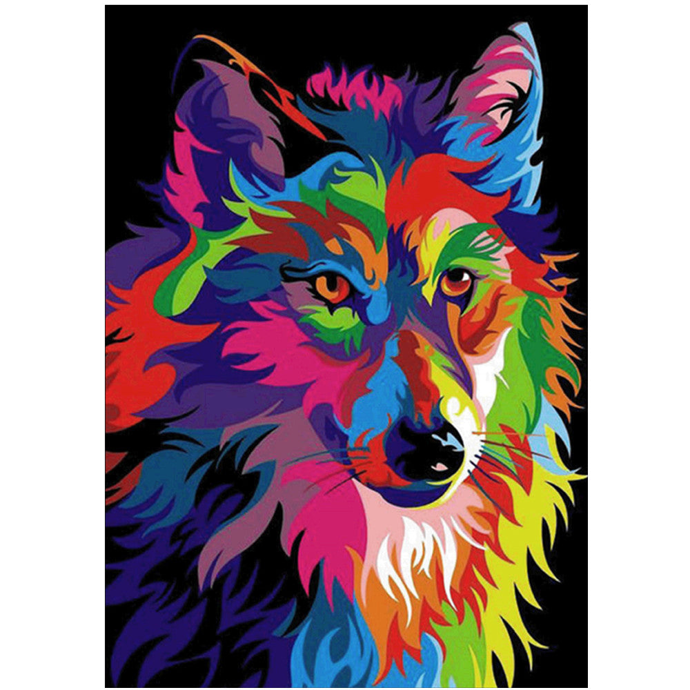 Diamond Painting Animal Fox Leaf Mosaic Kit - Round & Multi-Size Options