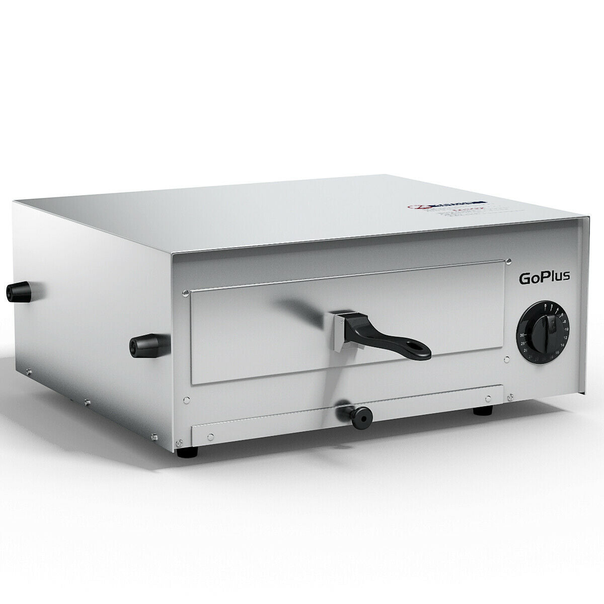 Commercial Stainless Steel Pizza Oven with Timer & Crumb Tray