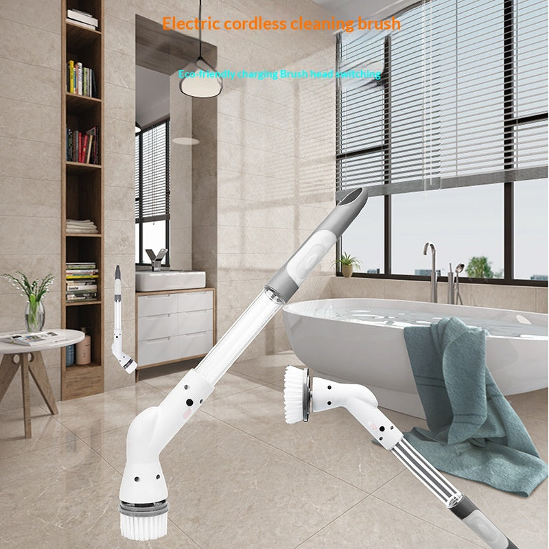 Wireless Electric Bathroom Cleaning Brush - Multi-Functional Household Scrubber