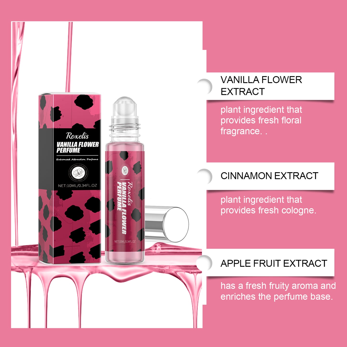 Vanilla Flower Roll-On Perfume for Women - 10ml Long-Lasting Fragrance