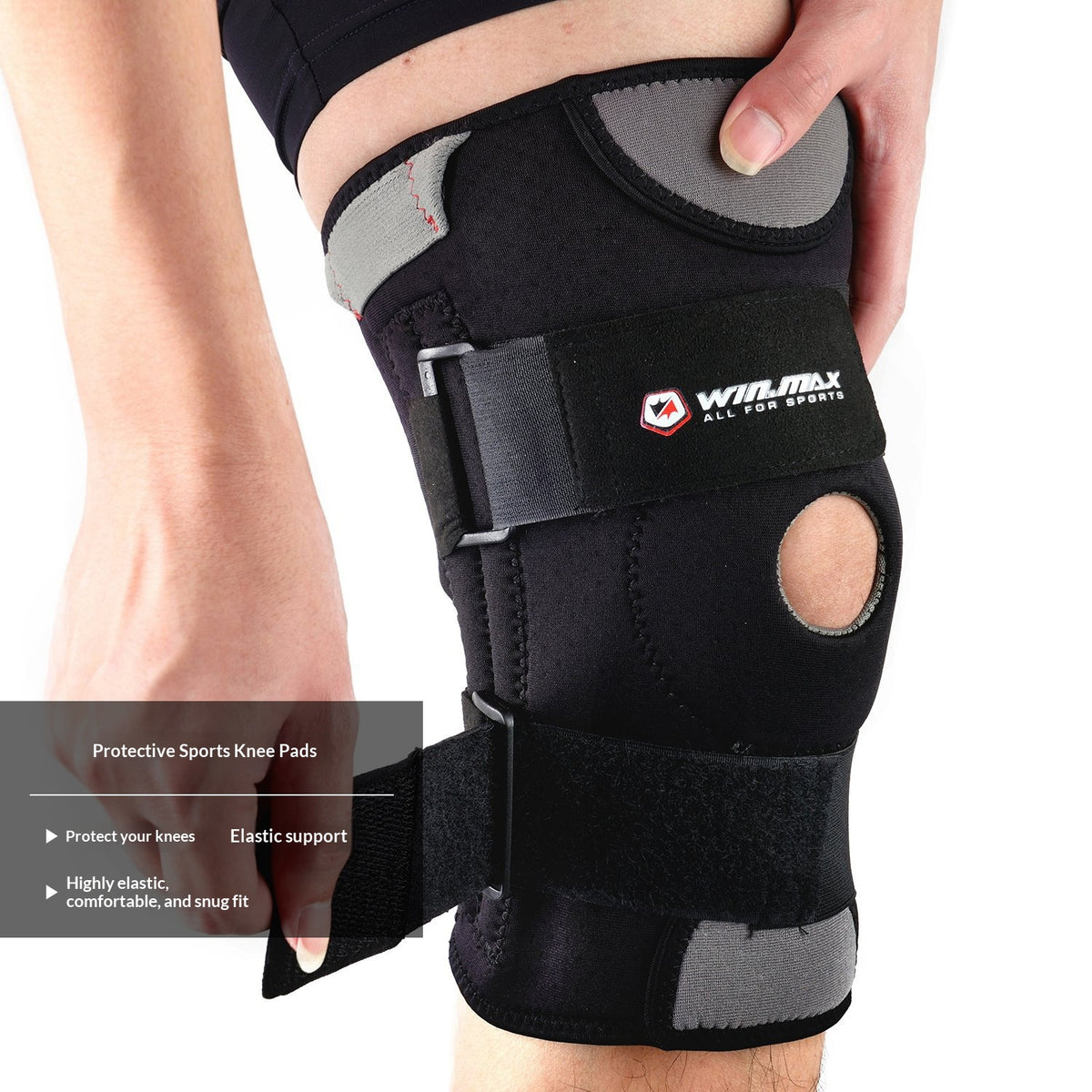 Adjustable Knee Brace with Strap for Sports