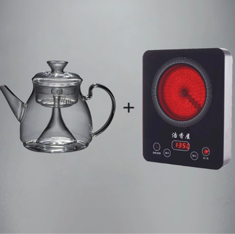 Large Capacity Glass Steam Teapot for Home Brewing - 1.5L
