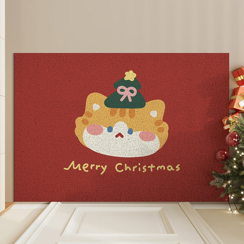 Christmas Door Mat - Mud Earth Removing Decorative Entrance Rug