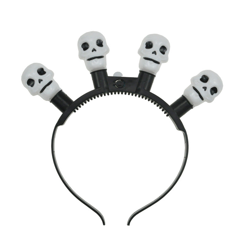 Halloween Ghost Luminescent Headband with Candy Corn and Pumpkin Designs