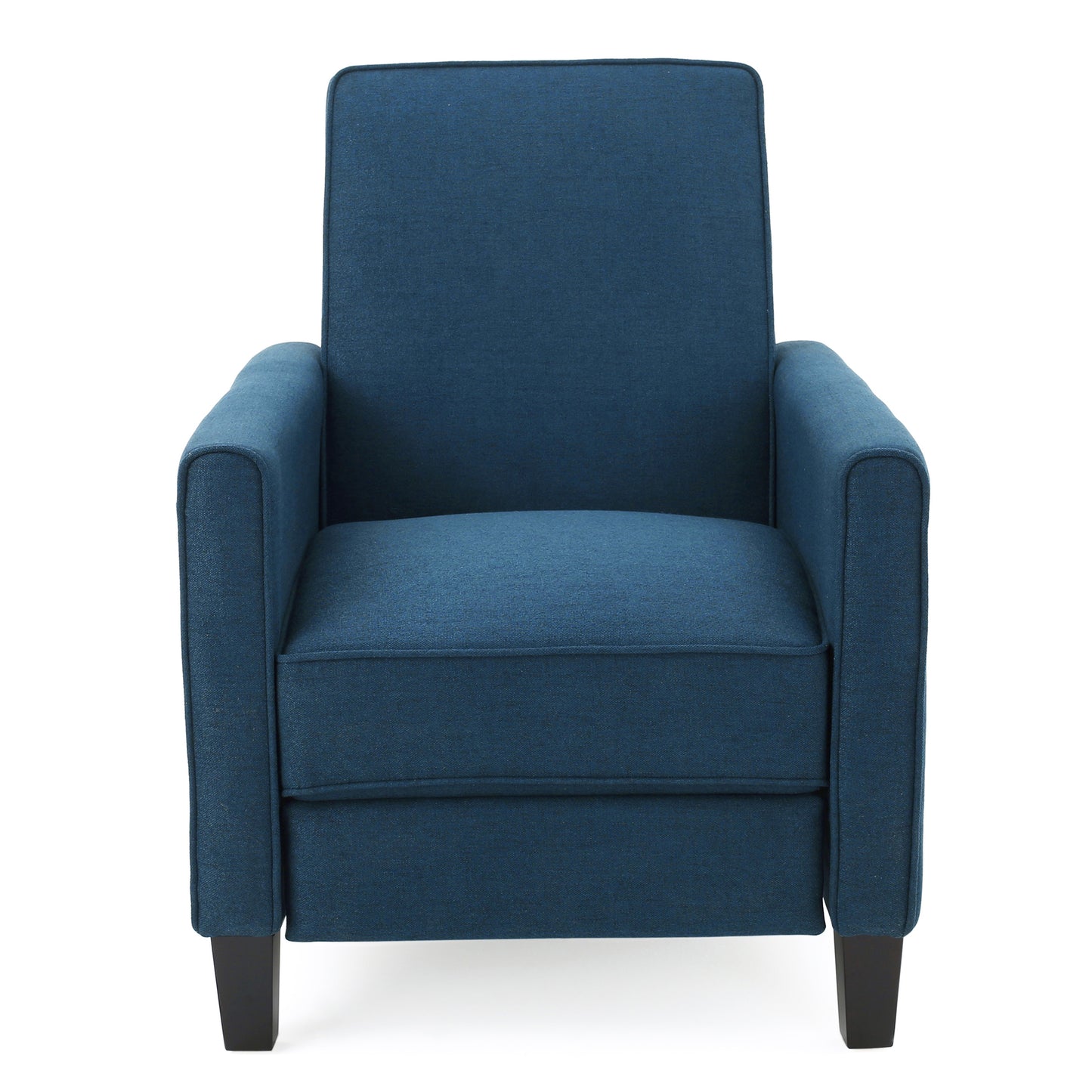 Navy Blue Fabric Push Back Recliner Chair for Small Spaces