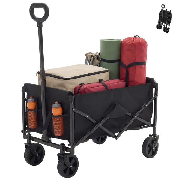 Heavy-Duty Foldable Trolley with 330 lbs Capacity - Red