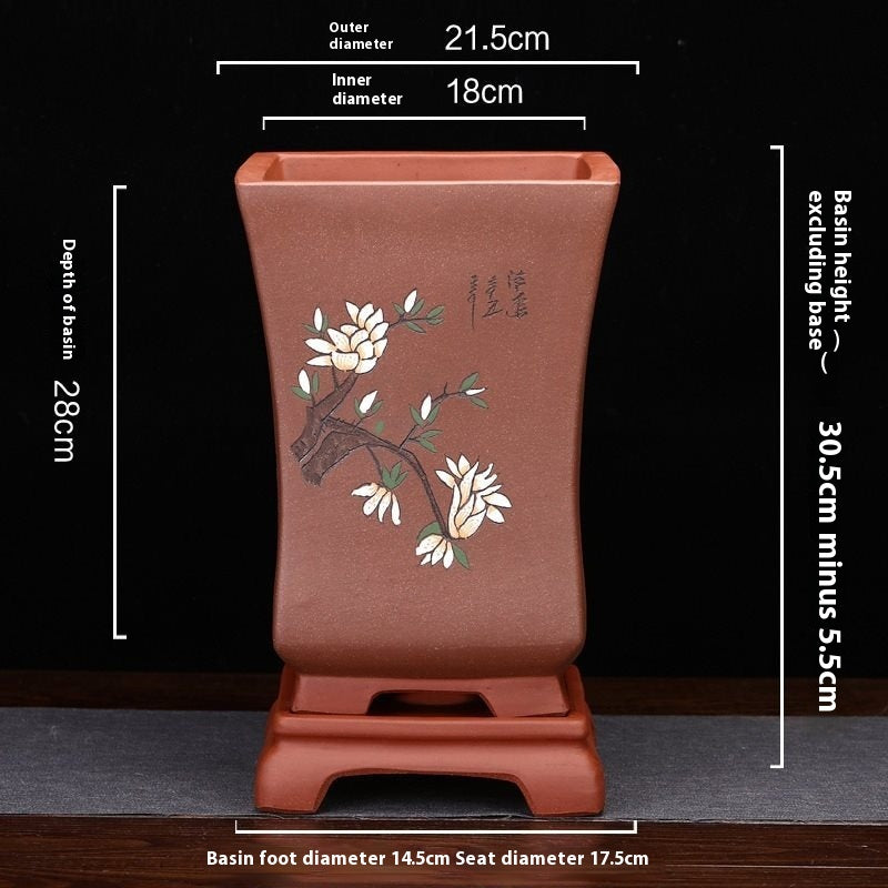 Hexagonal Large Ceramic Flowerpot for Home Garden Indoor Outdoor