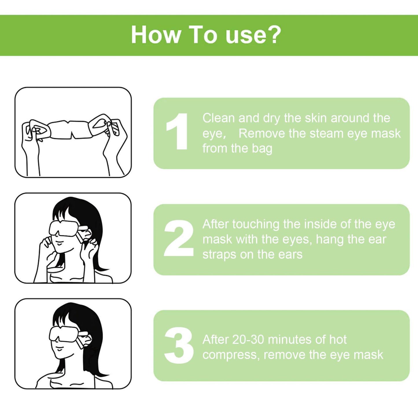 5-Pack Self-Heating Steam Eye Mask for Fatigue Relief